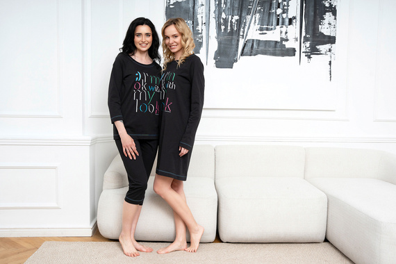 Cămașă de noapte Olza Italian Fashion - negru