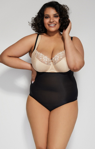 Body modelant Softly Mitex – corectiv, cu bretele, negru