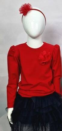 Bluza pentru copii Rossa II cu maneca lunga Bambarillo rosu