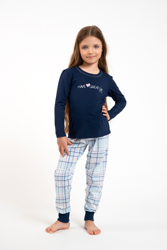 Glamour Pijama pentru fete Italian Fashion - albastru navy/print