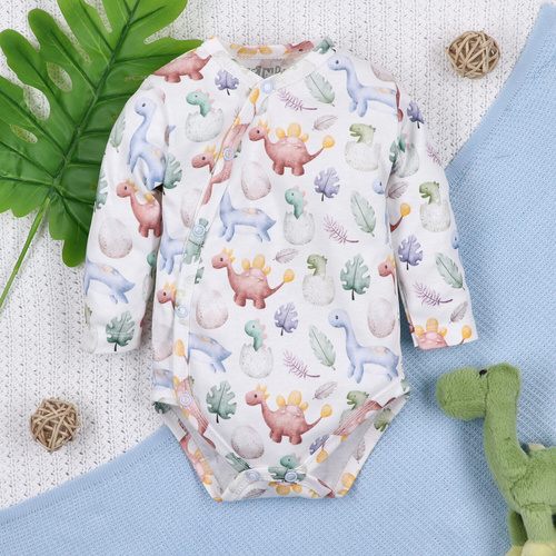 Body plic ABN-5561 Dino Explorer Nini | Bumbac organic pentru nou-născuți