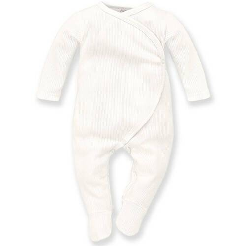 Salopetă pentru bebeluș legată Lovely Day Pinocchio - dungă ecru