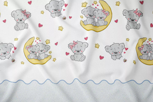 2896 B Land of Dreams Lenjerie de pat din bumbac pentru copii, ursuleti Karo