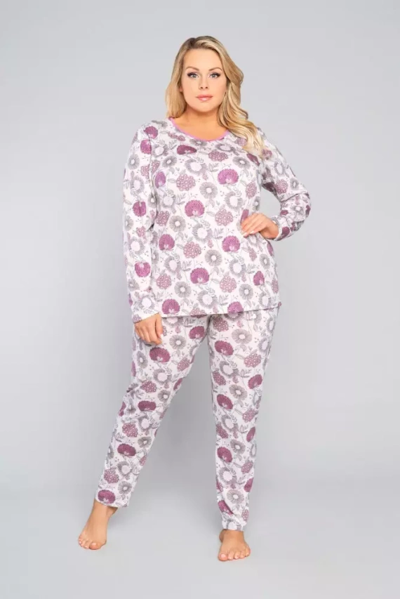 Pijama de damă cu mânecă lungă, pantaloni Lobelia Italian Fashion -