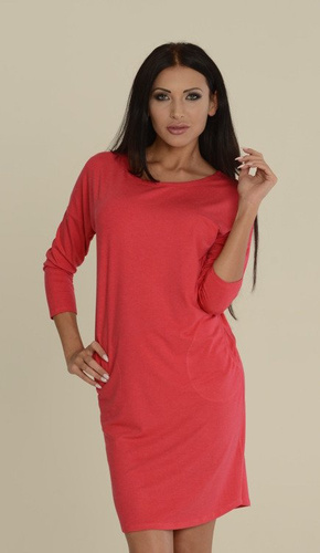 543 Cămașă de noapte Paula cu mânecă 7/8 - melange deschis