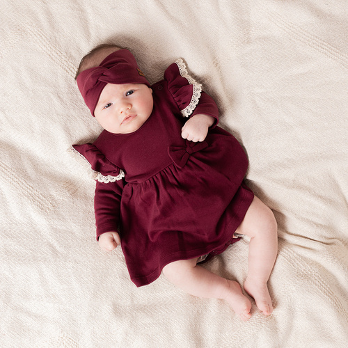 217066 Bentita din bumbac Alisa Nicol – visiniu