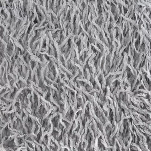 Pătură Adore, cuvertură de pat cu blană, eurodrape, argintie