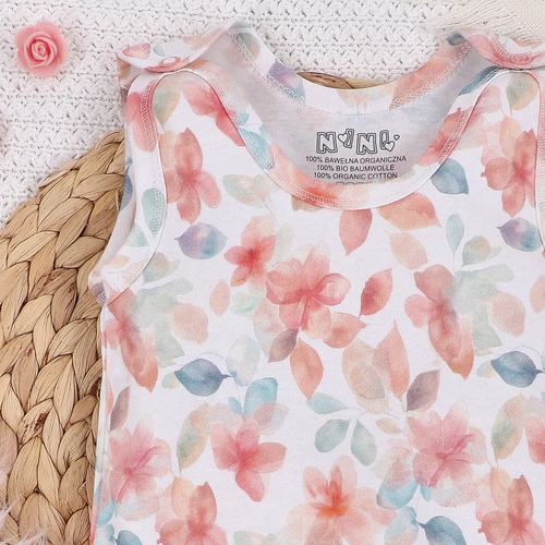 ABN-5420 Flori colorate Costume de dormit din bumbac organic imprimeu Nini