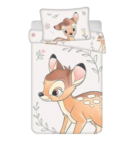 Bambi deer Lenjerie de pat din bumbac pentru pat de Jerry Fabrics, bej