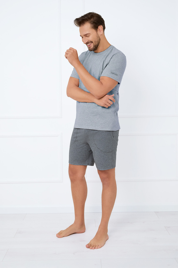 Krystian Pijama cu mânecă scurtă pentru bărbați, pantaloni scurți Italian Fashion - melange