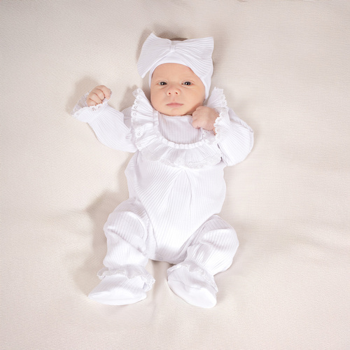 169085 Set clovn și pantofi Nicol - alb