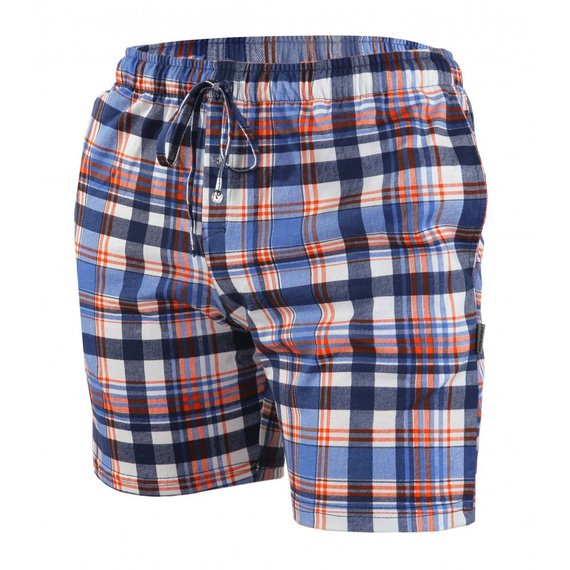 Pantaloni scurti de pijama Milo 2 Sesto Senso, carouri 06, albastru floarea de colt
