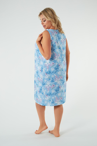 Cămașă de noapte cu bretele largi Kaweri Modă italiană - print