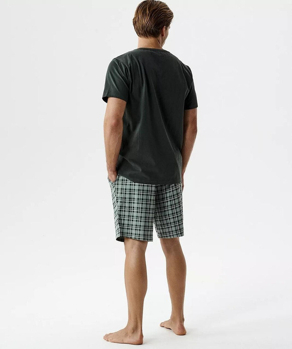 NMP-401 Pijama Bărbați Vară 100% Bumbac Peach Effect