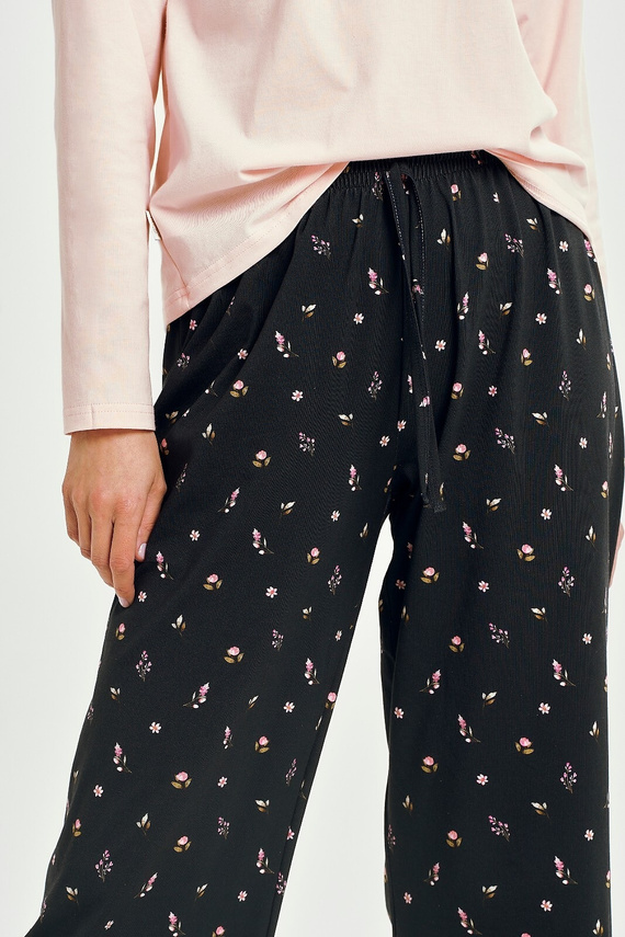 Set pijamale pentru femei Taro Irene 3457, roz – mâneci lungi, pantaloni 3/4, bumbac