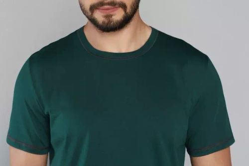 Narwik Pijama cu mânecă scurtă pentru bărbați, pantaloni scurți Italian Fashion- verde/print