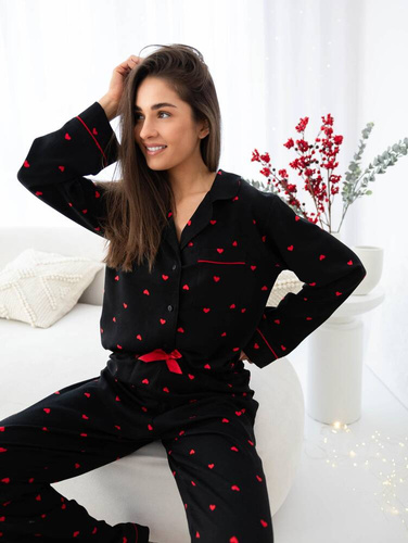 Pijama pentru femei Rolling In Love Sensis - negru
