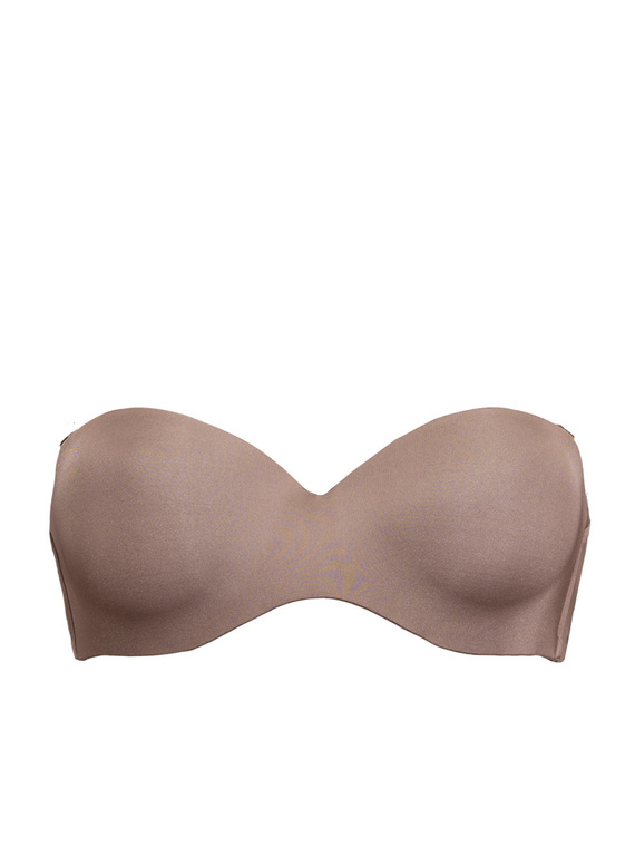 1580 Fantastic sutien push-up - bandeau, microfibra Sielei, gri