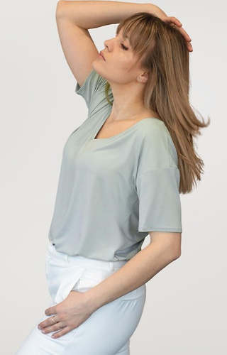 Bluza cu maneca scurta Patty Babell - menta