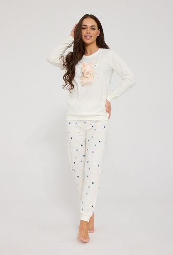 Pijamale damă Cornette 671/476 Sleeping, 100% bumbac, mânecă lungă