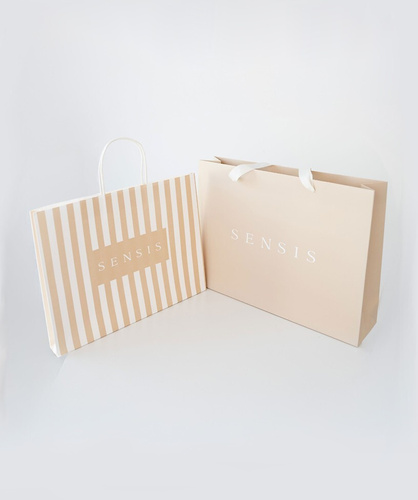 Pungă cadou Sensis – hârtie, medie L26 (40×10×30 cm)
