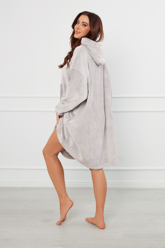 Forio Bluză cu glugă și pătură unisex Italian Fashion - gri