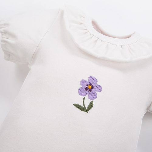 Body Meadow cu mâneci scurte Eevi - ecru