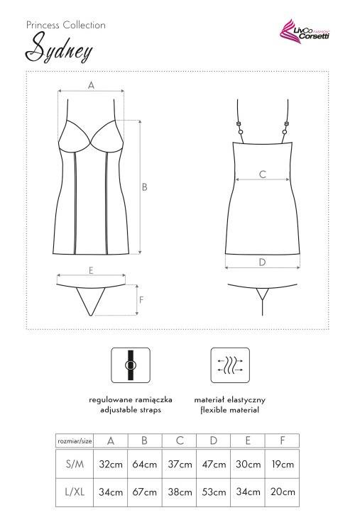 Sydney LC 90291 Komplet, koszulka i stringi LivCo Corsetti Fashion