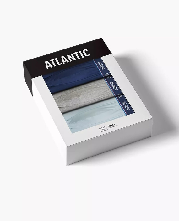 3MH-214 Boxer pentru bărbați, pachet de 3, albastru Atlantic-smarald