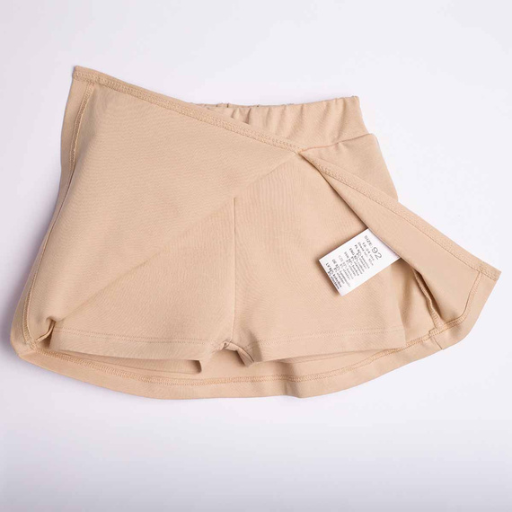 163871 Nicol Fustă-pantaloni scurți bej pentru fete, bumbac, pentru vară