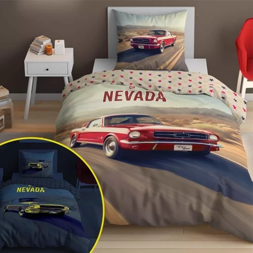 5210 A Fluo 40 Lenjerie de pat din bumbac care strălucește în întuneric Detexpol