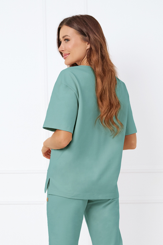 Caro Bluză cu mânecă scurtă Italian Fashion - salvie 