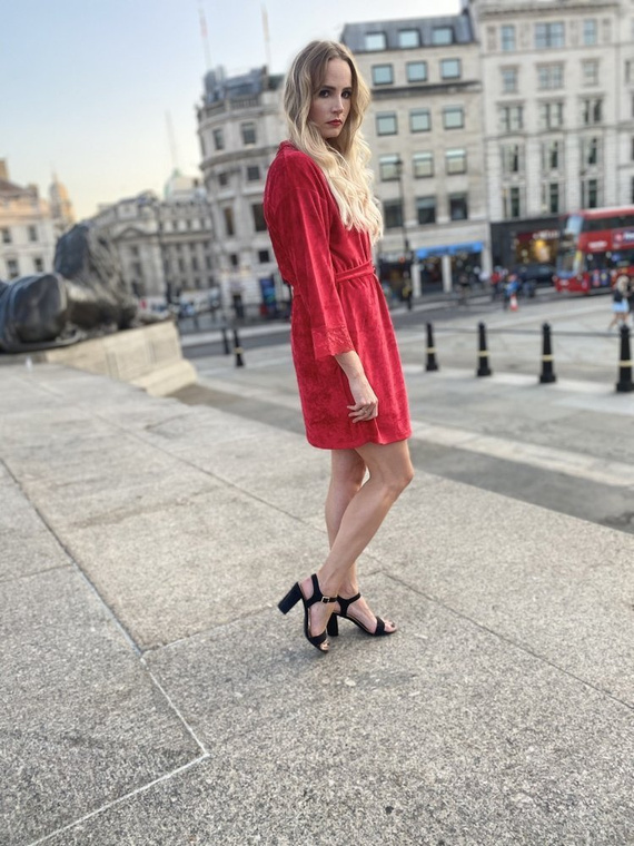 457 Milagros Halat scurt pentru femei Forex - roșu