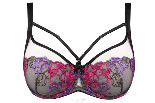 Sutien Estella Soft – moale, negru cu broderie, elegant și confortabil