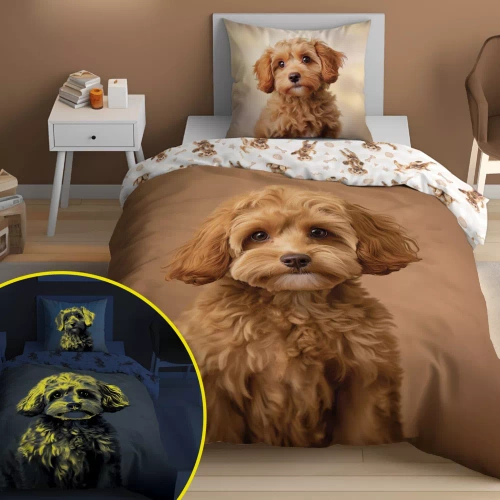 5421 O lenjerie de pat din bumbac Rudy Piesek care strălucește în întuneric Detexpol