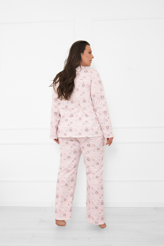 Pijama de damă Satui - bumbac, mânecă lungă și pantaloni, model floral Italian Fashion  