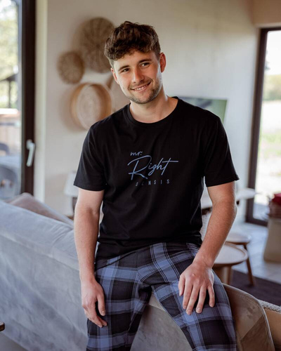 Sensis Victor Pijama pentru bărbați - negru