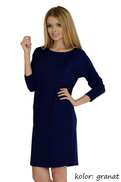 543 Cămașă de noapte Paula cu mânecă 7/8 - melange deschis