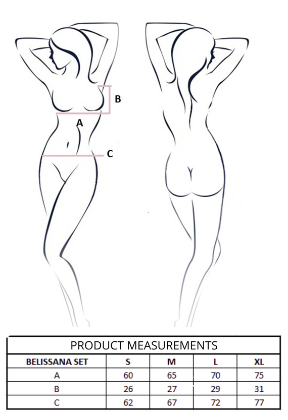 Set Belissana Albastru Pasiune – un set elegant de lenjerie intimă pentru femei