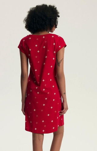 43720 Dotie Cămașă de noapte de Crăciun pentru femei Henderson - Bumbac, Mânecă scurtă