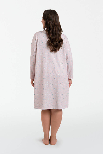 Daniela cămașă de noapte descheiată Modă italiană - print