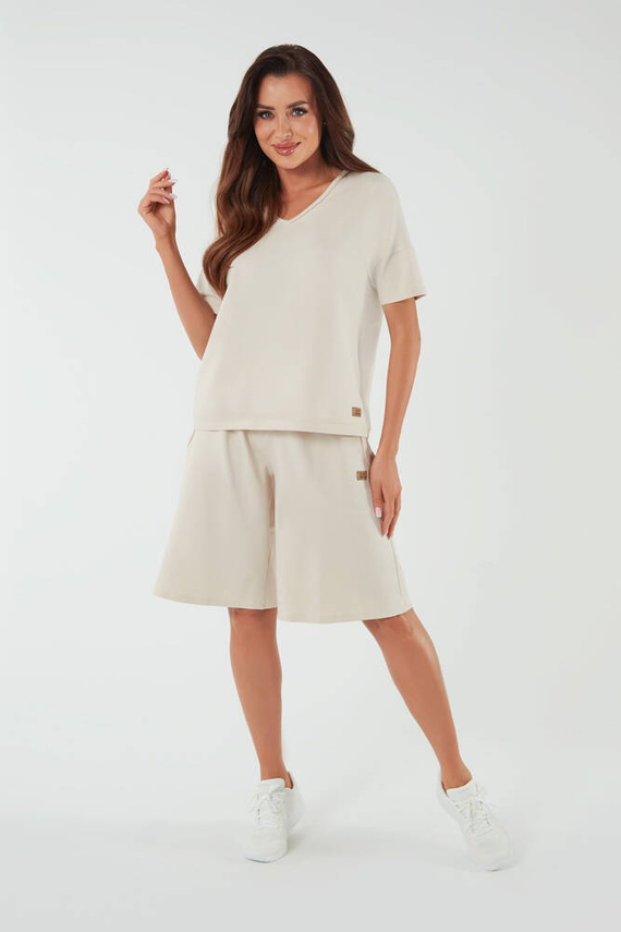 Madri Bluză cu mâneci scurte Italian Fashion - bej