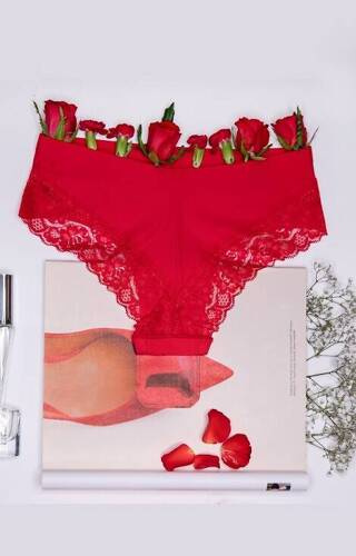 Chiloți de damă Cheekie Brasil Julimex - roșii