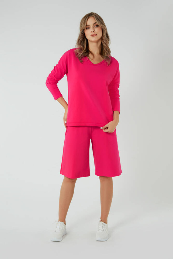 Pantaloni scurți de damă Madri 1/2 culottes Italian Fashion - fucsia