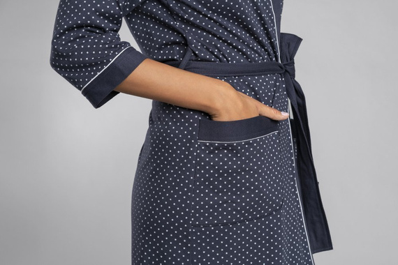 Halat de baie pentru femei Montana Italian Fashion- melange 