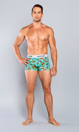 Boom Pantaloni scurți boxeri pentru bărbați Italian Fashion - albastru marin