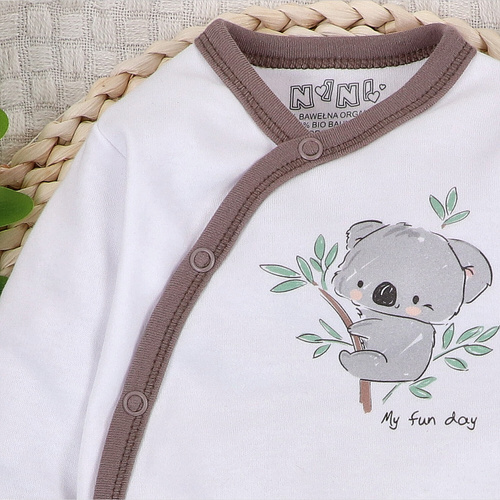 ABN-5202 Body tip petrecut Nini Sweet Koala alb 100% bumbac organic