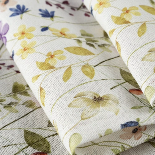 Față de masă ANNA Eurofirany antimurdărire alb-mov flori