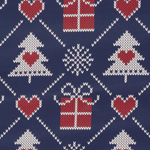 Lenjerie de pat pentru brad de Craciun Fericit din bumbac renforce Euro perdele - bleumarin