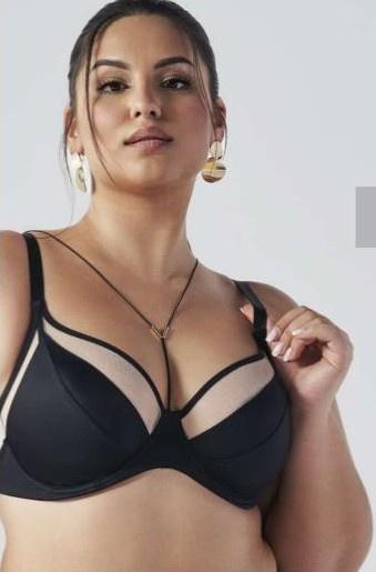 2135 Ava sutien semi-moale semi-padded - negru 